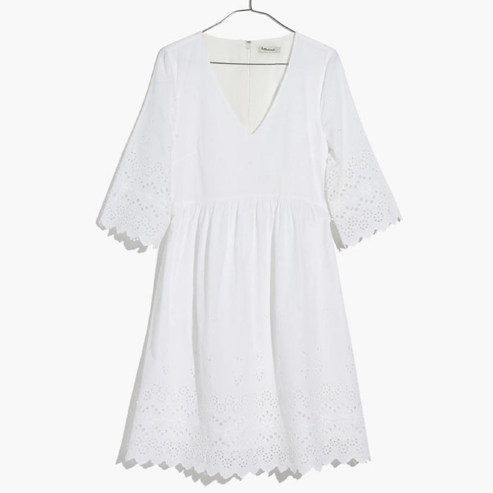 Madewell Eyelet Lattice Dress